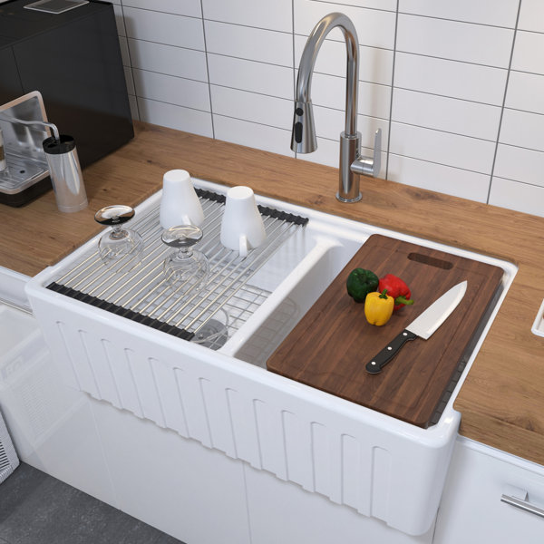 Dish drainer discount for belfast sink